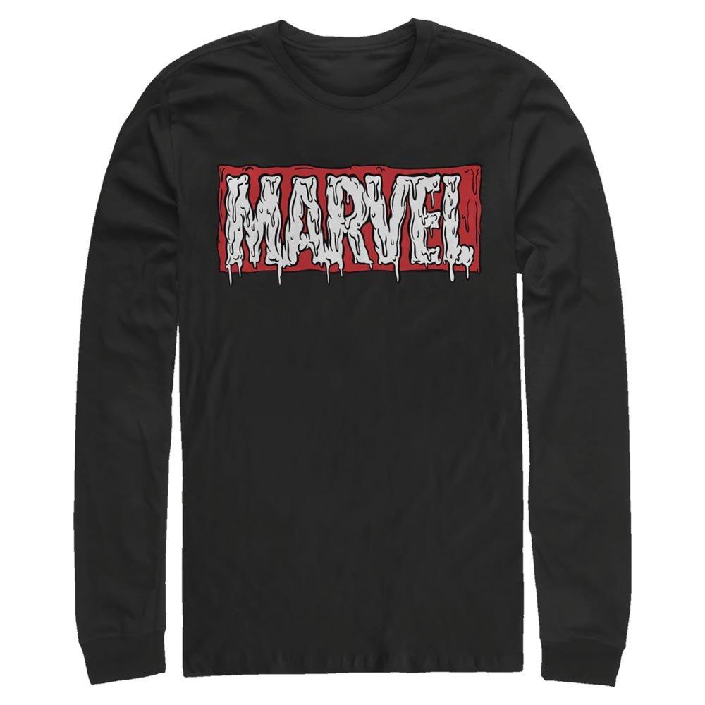 Marvel Melting Brick Logo Long Sleeve Unisex T-Shirt
