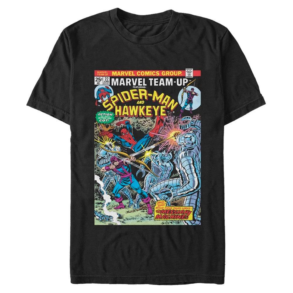 Marvel Spider-Man and Hawkeye Comic Cover Unisex T-Shirt, Size: XL, Fifth Sun