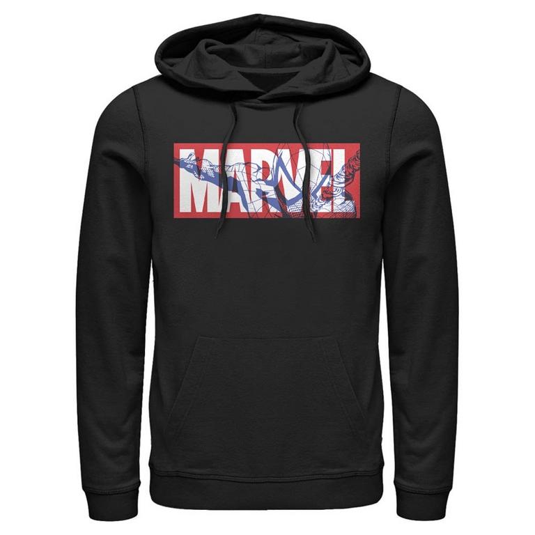Marvel Spider-Man Brick Logo Unisex Hooded Sweatshirt | GameStop