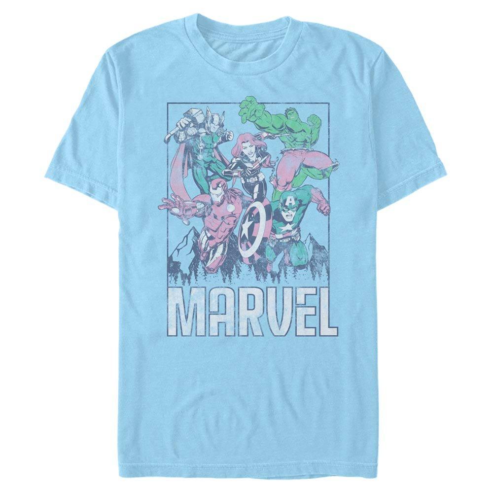 Marvel Retro Hero Group Mens T-Shirt