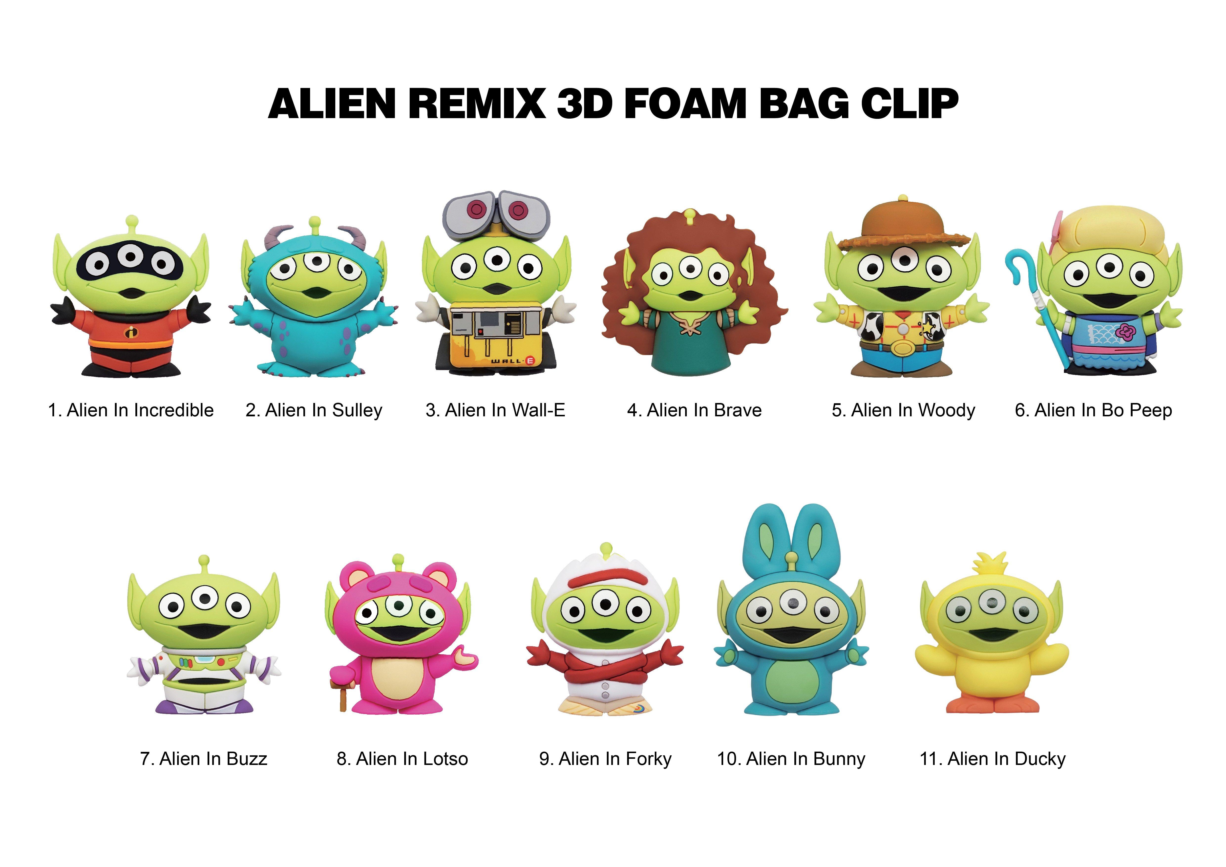 Toy Story Aliens Remix 3d Foam Bag Clip Blind Bag Gamestop