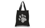 Dog Commands Paw Print Word Art  Small Tote Bag