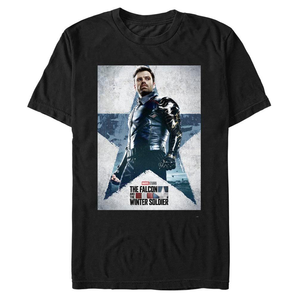 Marvel The Falcon and the Winter Solider Bucky Pose Unisex T-Shirt, Size: Small, Fifth Sun
