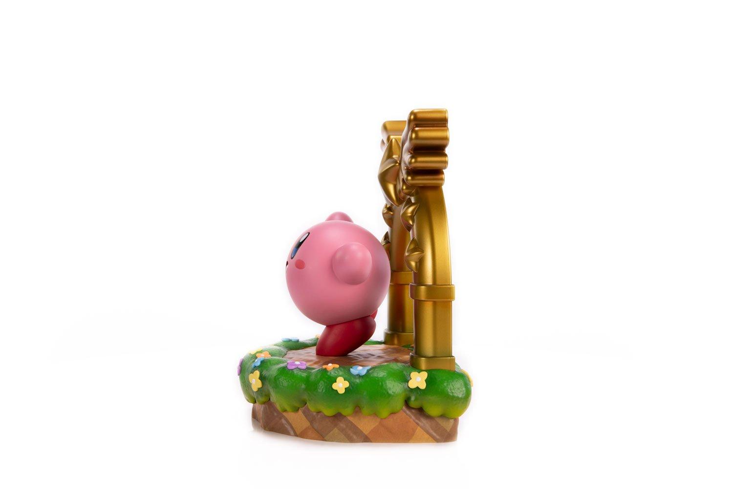 kirby and the goal door statue