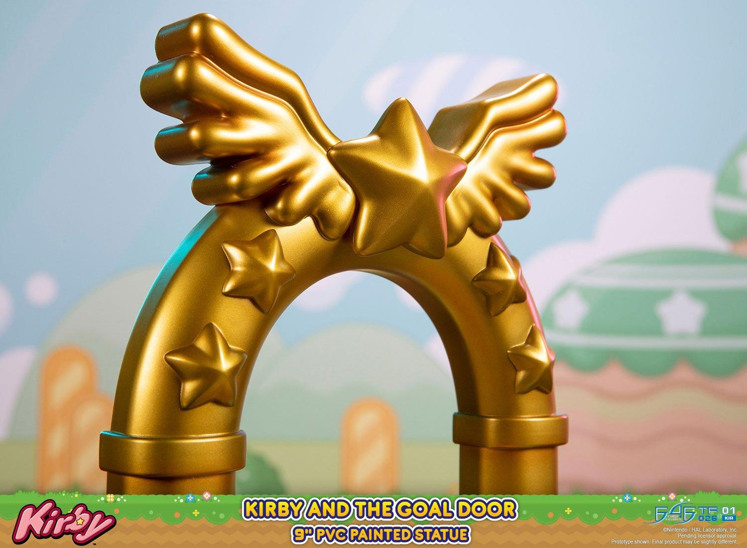 kirby and the goal door statue