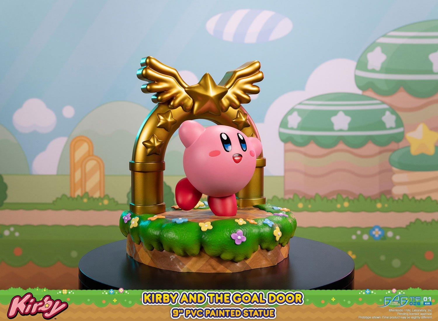 Kirby and the Goal Door Statue