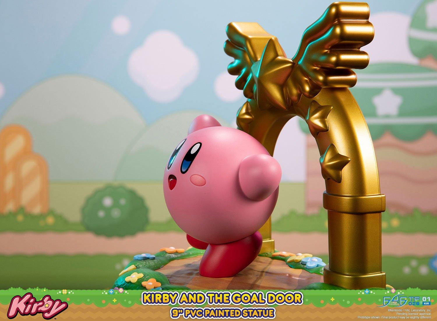 Kirby and the Goal Door Statue