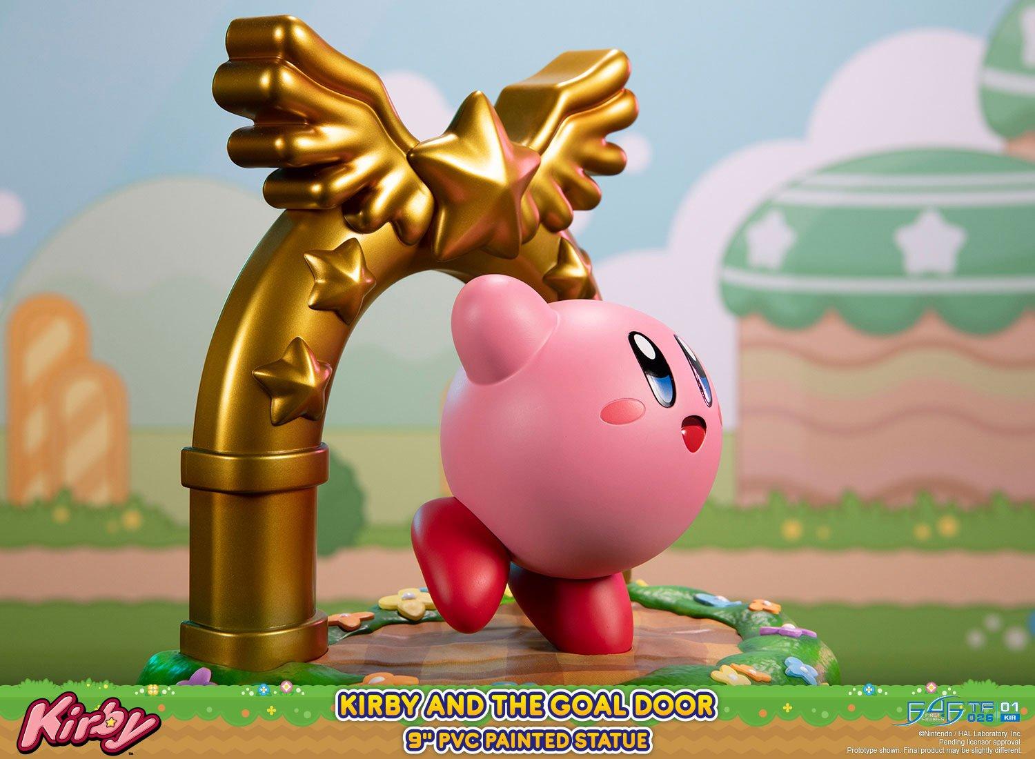 kirby and the goal door statue