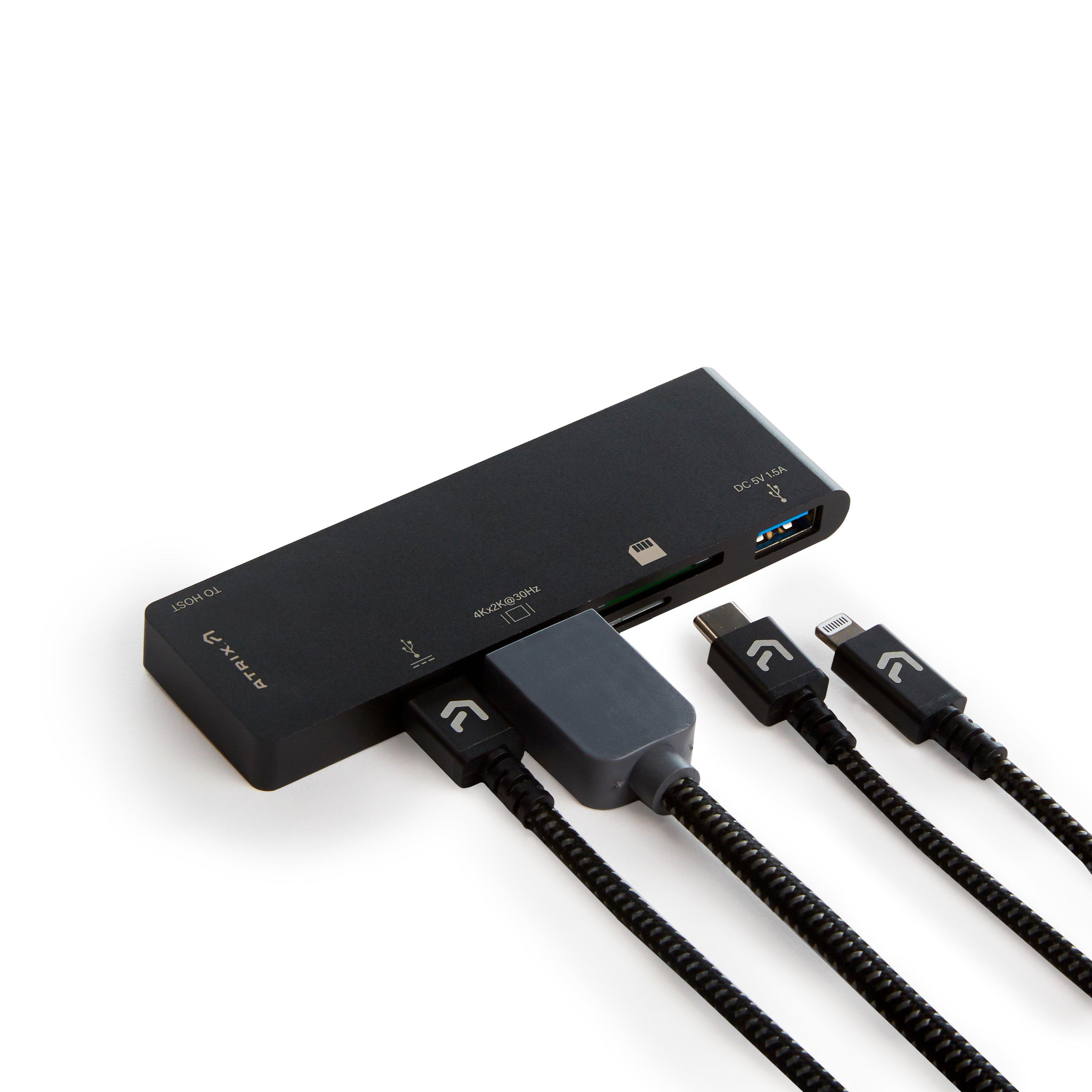 5 Port USB hub with powered MicroUSB port - USB or USB-C version available