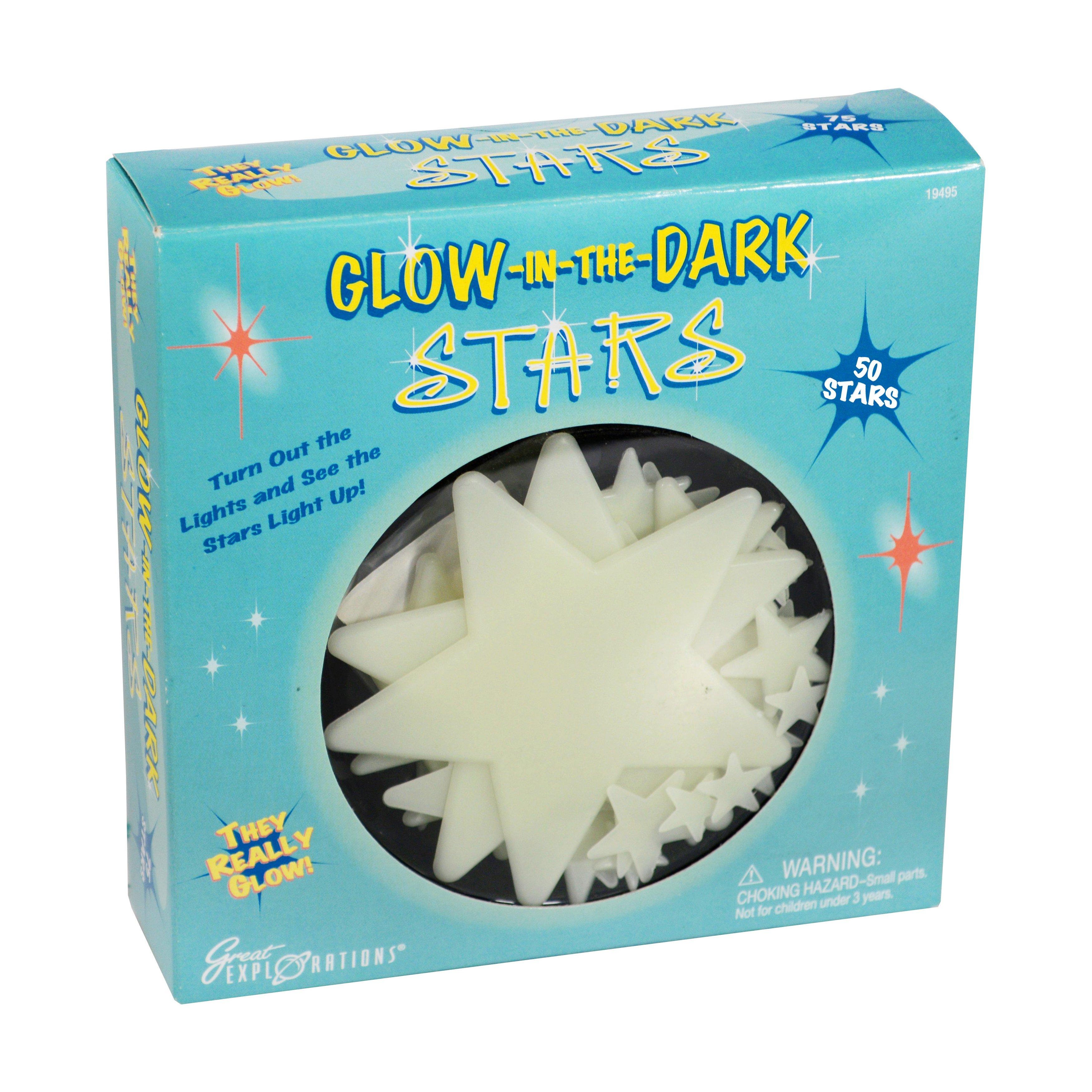 Stars Retro Glow-in-the-Dark Stick Ons Pack