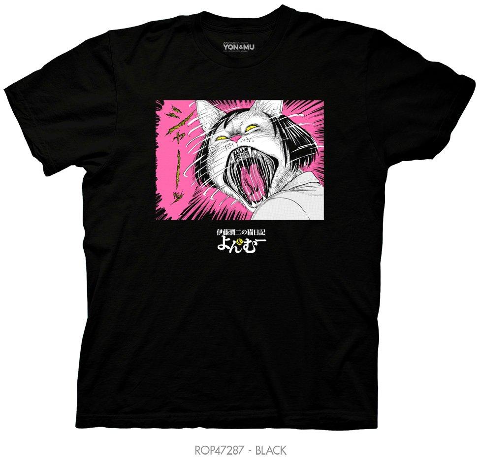 Junji Ito Cat Woman Screech Mens T-Shirt
