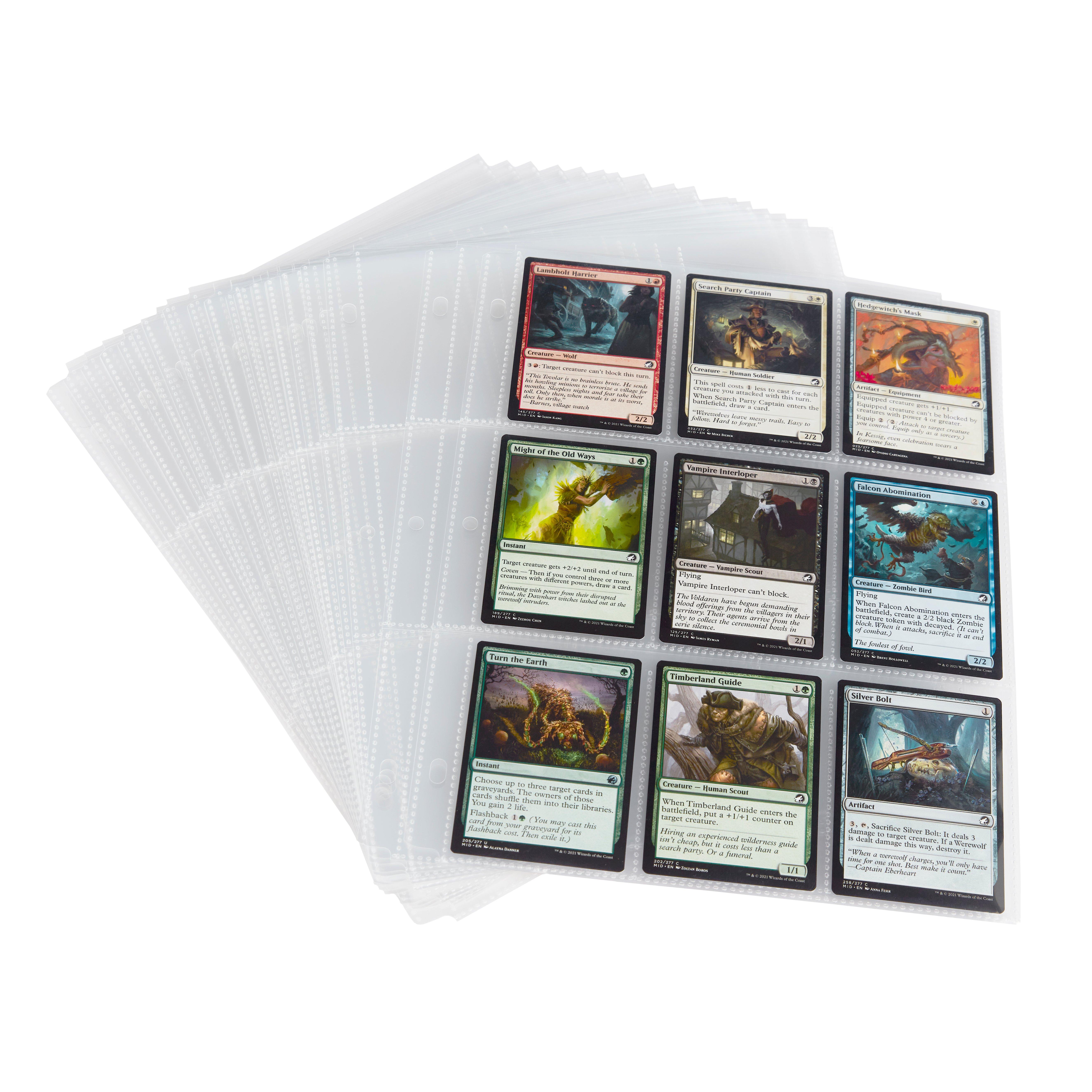 Trading Card Binder Sleeves, 3.5 x 2.5 Inserts