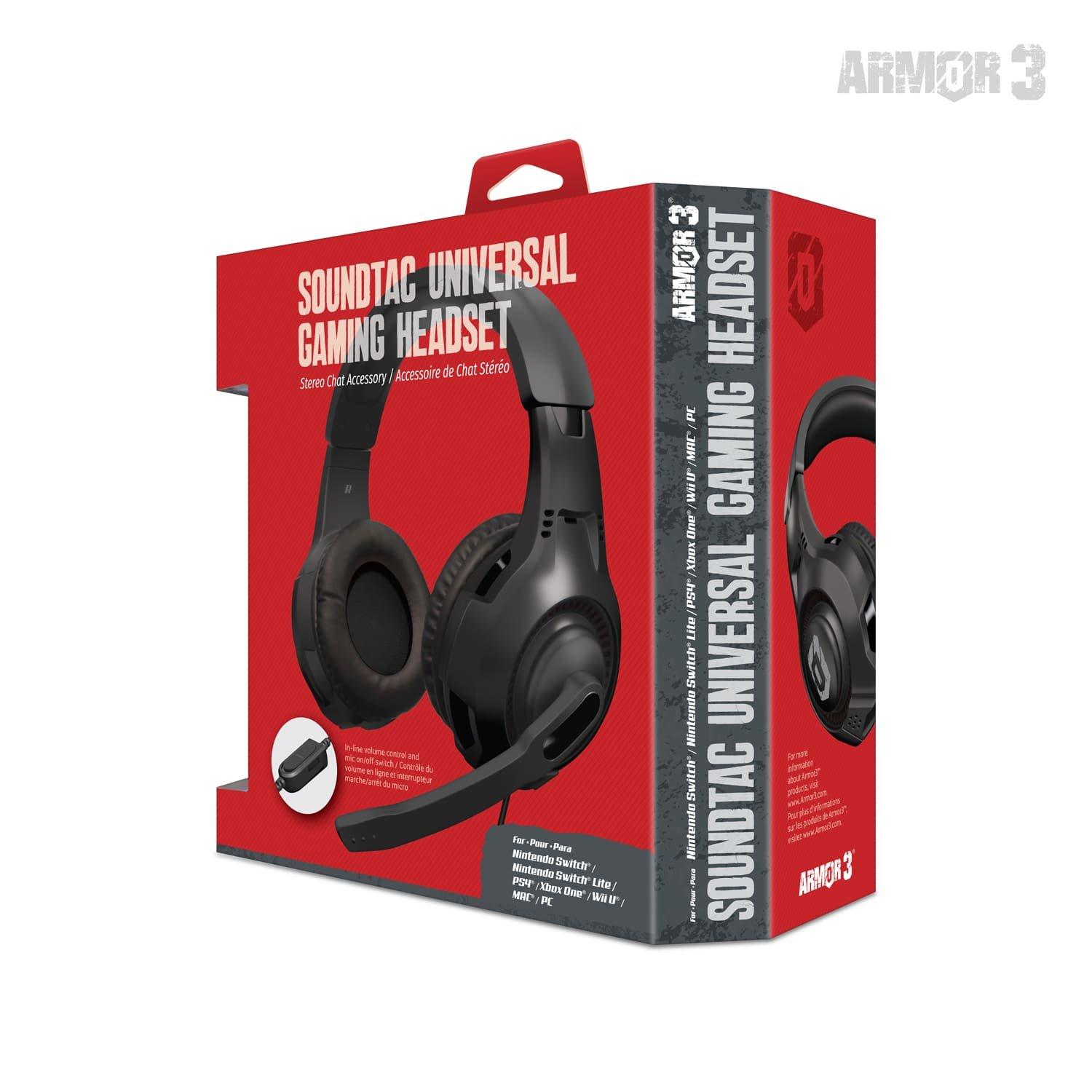 SoundTac Armor3 Red Gaming Headset