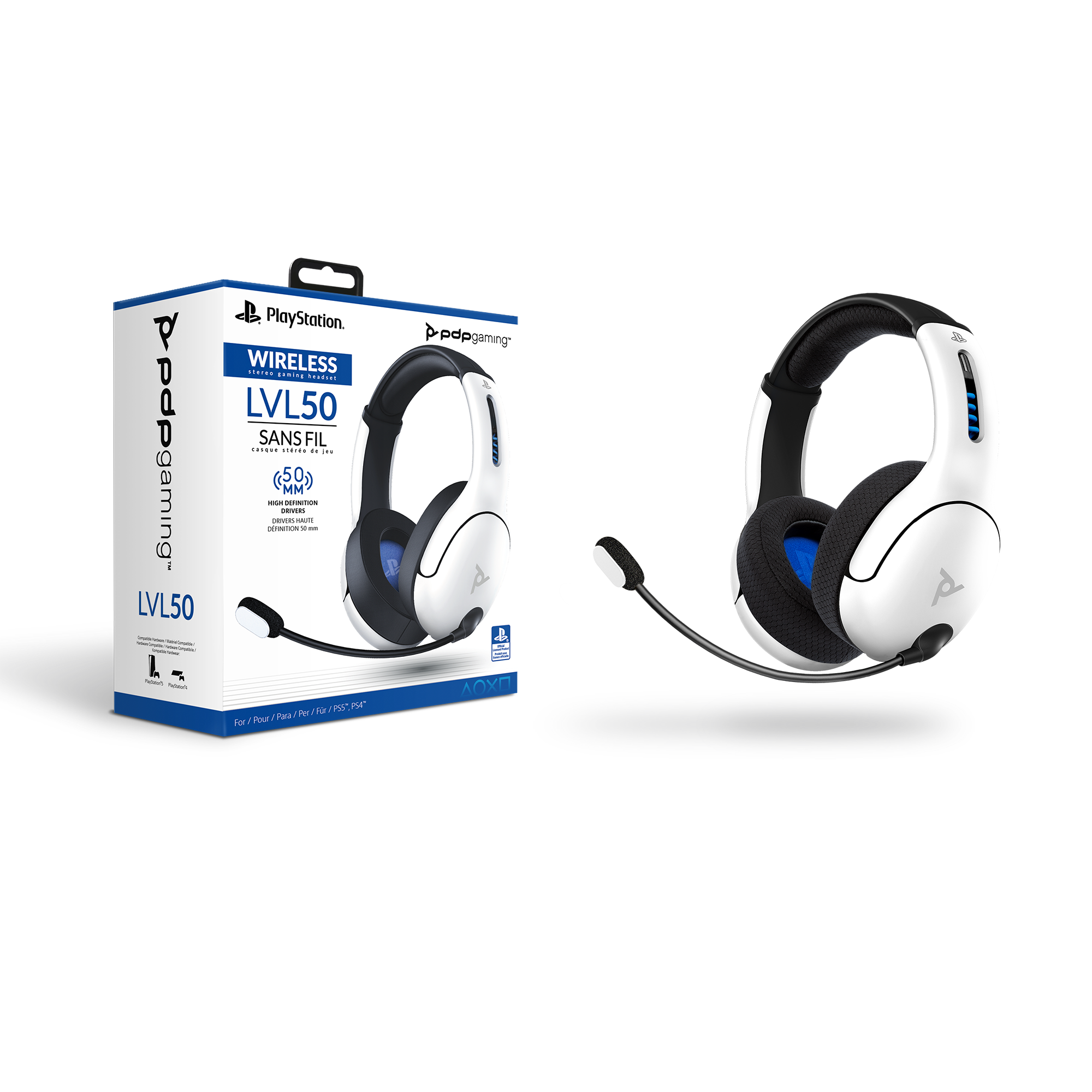 PDP LVL50 Wireless Gaming Headset White