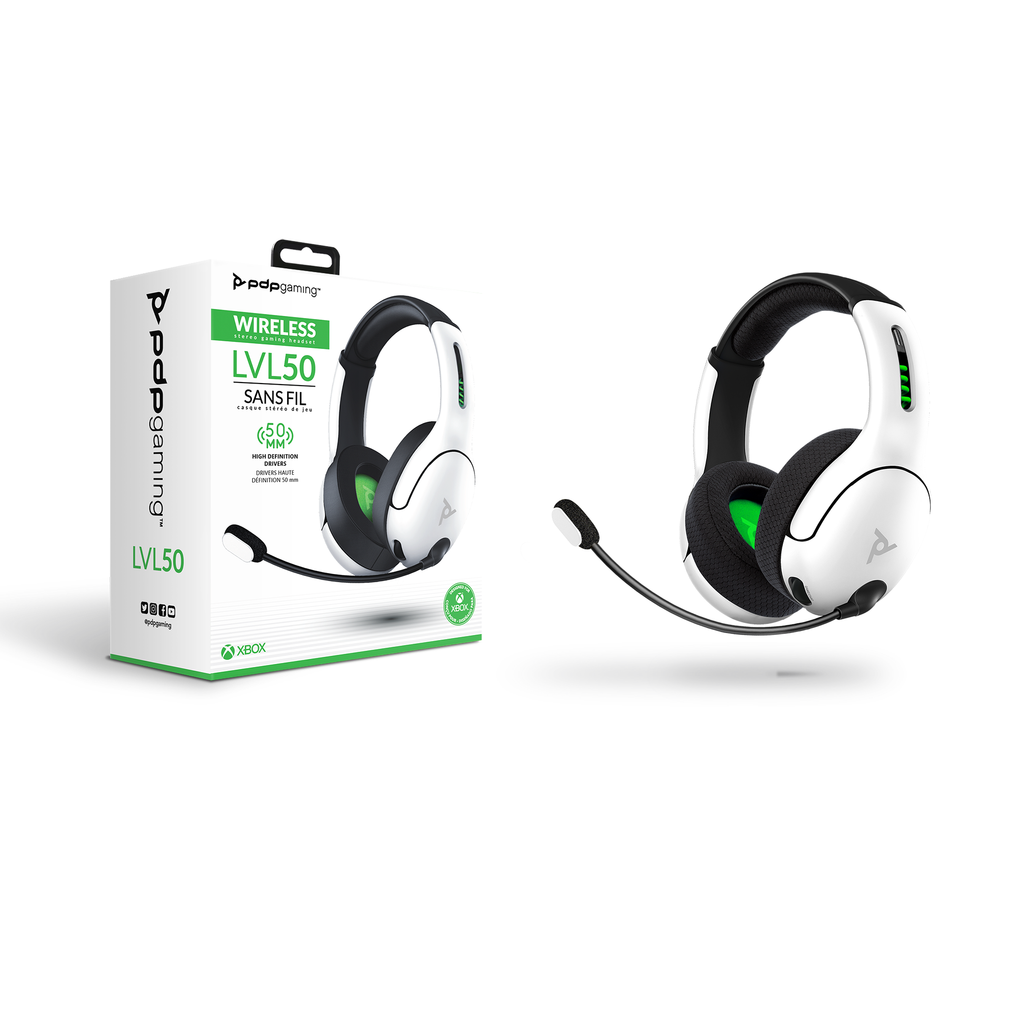 PDP Gaming LVL50 Wireless Stereo Headset with Noise Cancelling Microphone:  Black - Xbox One