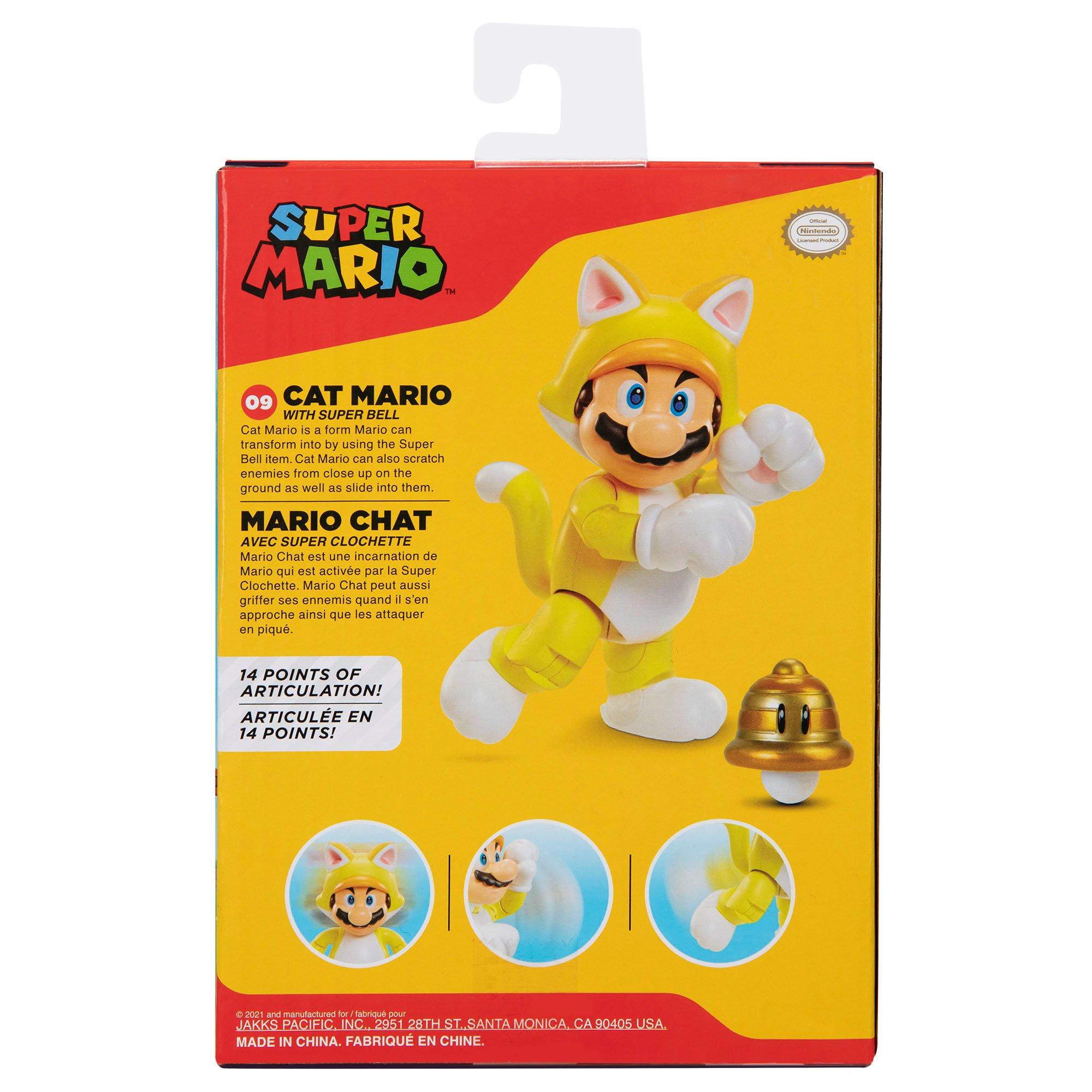 Super Mario Cat Mario with Super Bell Action Figure