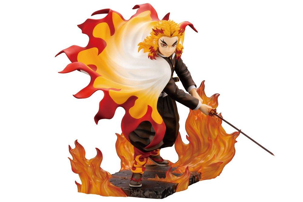 Kotobukiya Demon Slayer Kimetsu No Yaiba Kyojuro Rengoku Artfx J Statue Gamestop