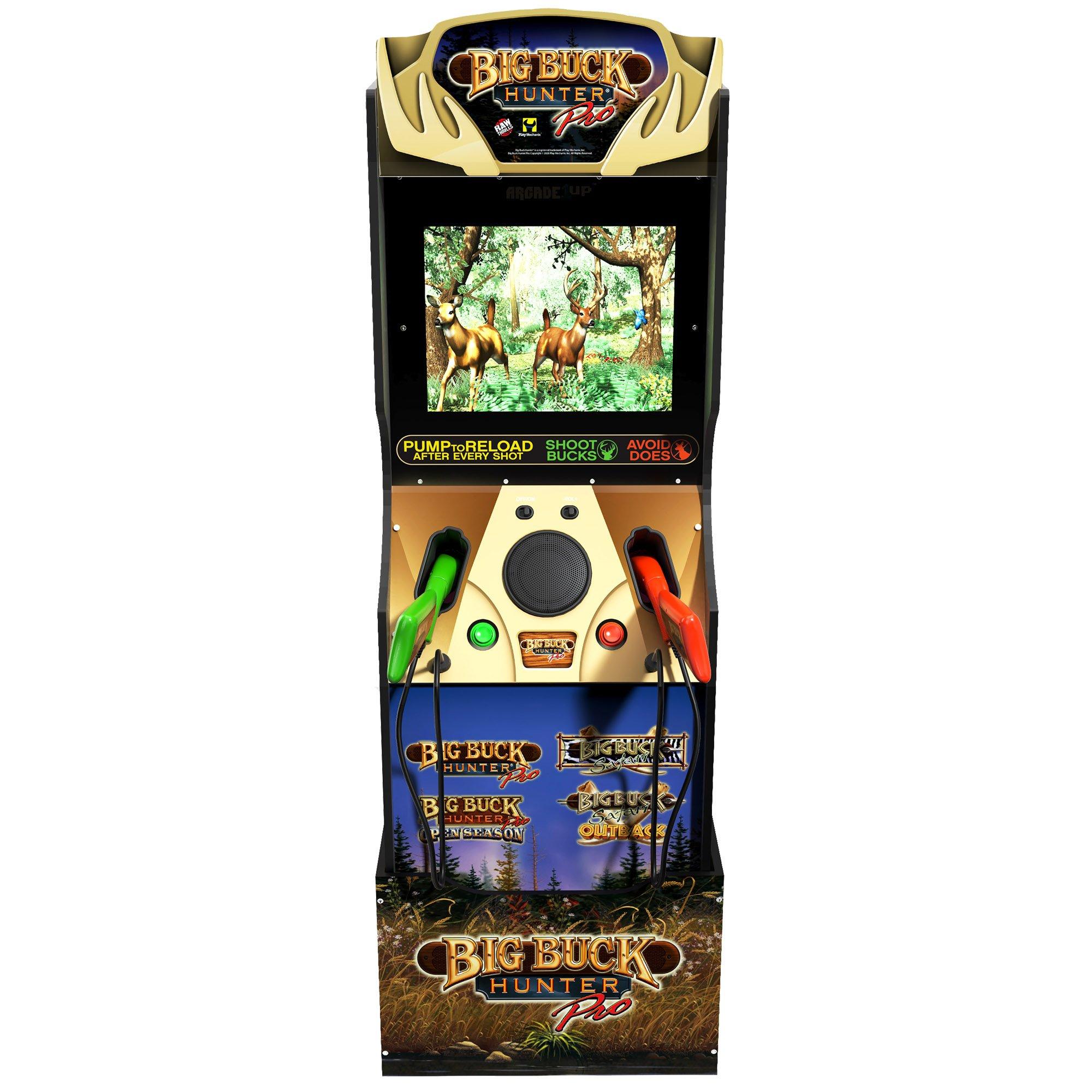 Arcade1Up Big Buck Hunter Arcade Cabinet with Riser and Tin Sign