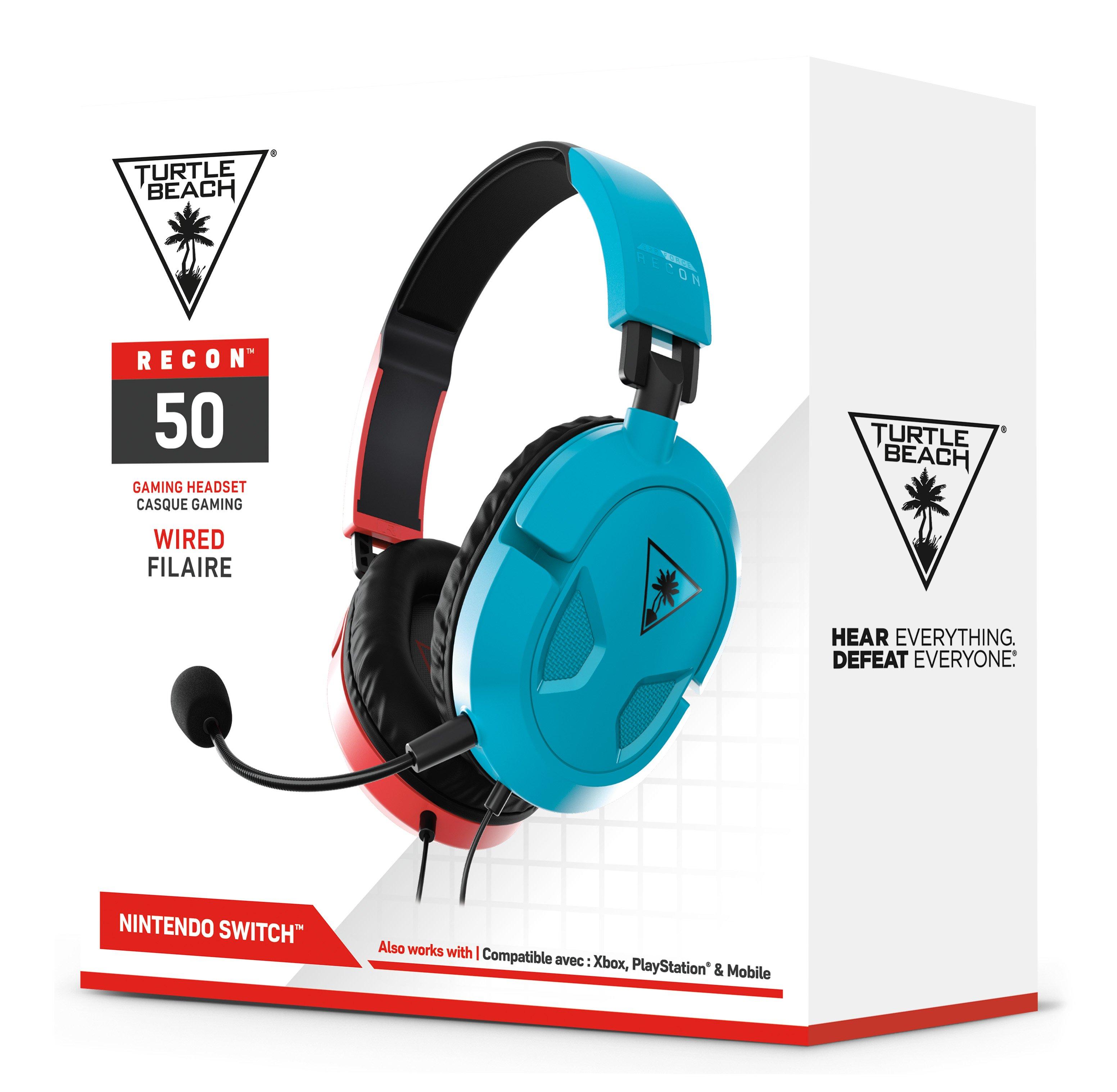 Wired - Turtle Recon Gaming Headset Red/Blue 50 Beach | GameStop