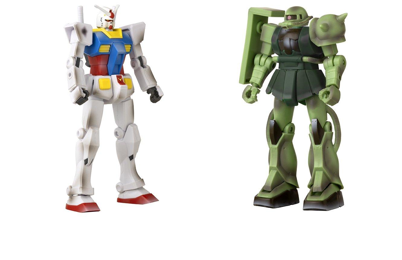 Gundam Rx 78 02 Verses Ms 06 Zaku Ii Epic Battle 2 Pack Action Figures 21 Convention Exclusive Gamestop