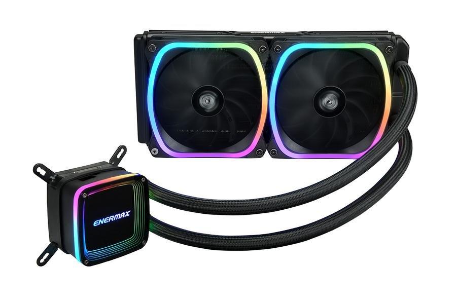 list item 1 of 1 Enermax AQUAFUSION 240 Addressable RGB All in One CPU Liquid Cooler Dual Chamber Water Block Fans