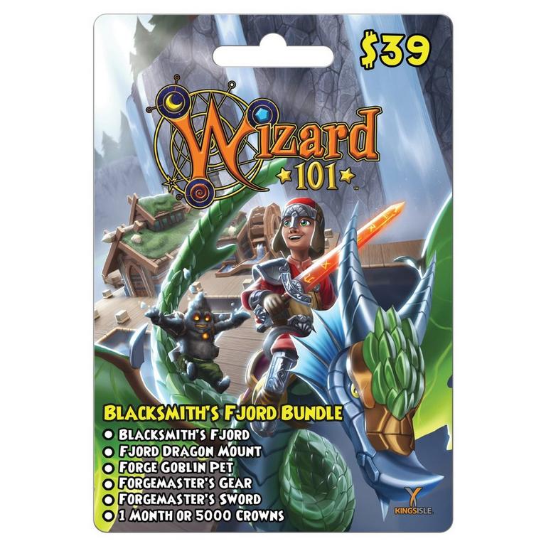 KingsIsle Wizard101 Blacksmiths Fjord Bundle 39 Dollar Gift Card - PC