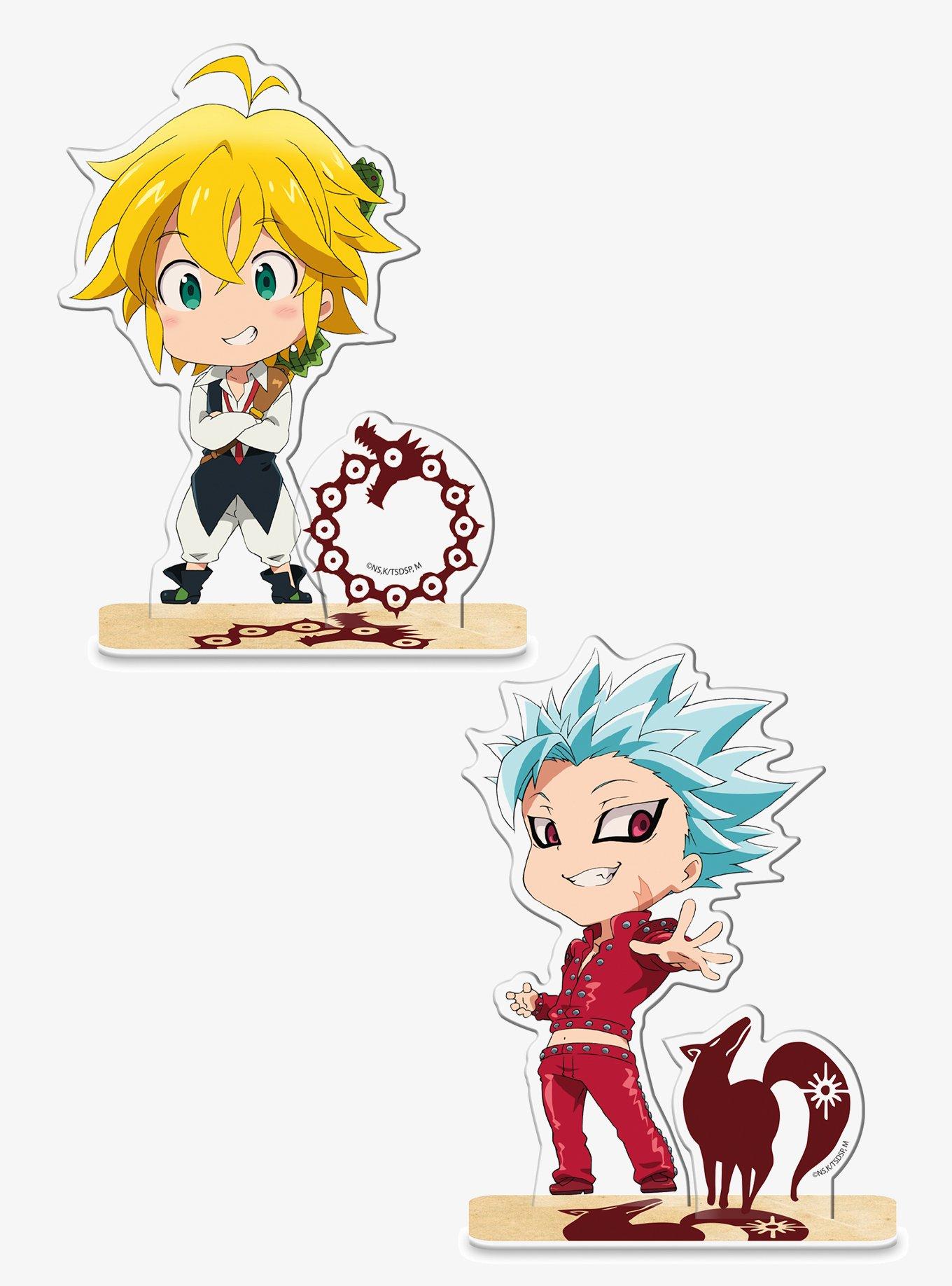 The Seven Deadly Sins Meliodas And Ban Acrylic Figure Set Gamestop