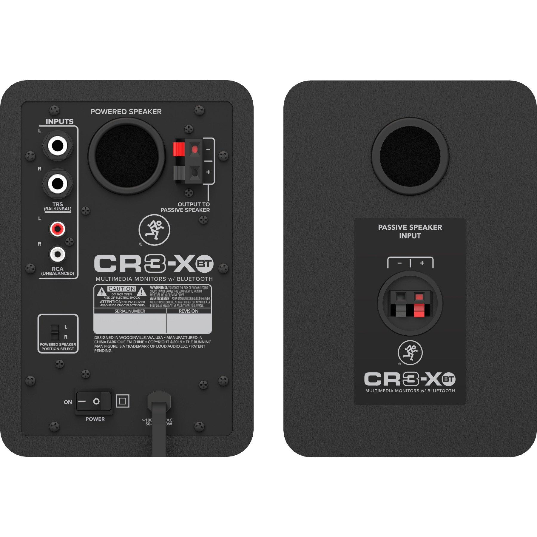 Mackie CR-X Series 3-in Multimedia Monitors with Professional Studio-Quality Sound Bluetooth CR3-XBT