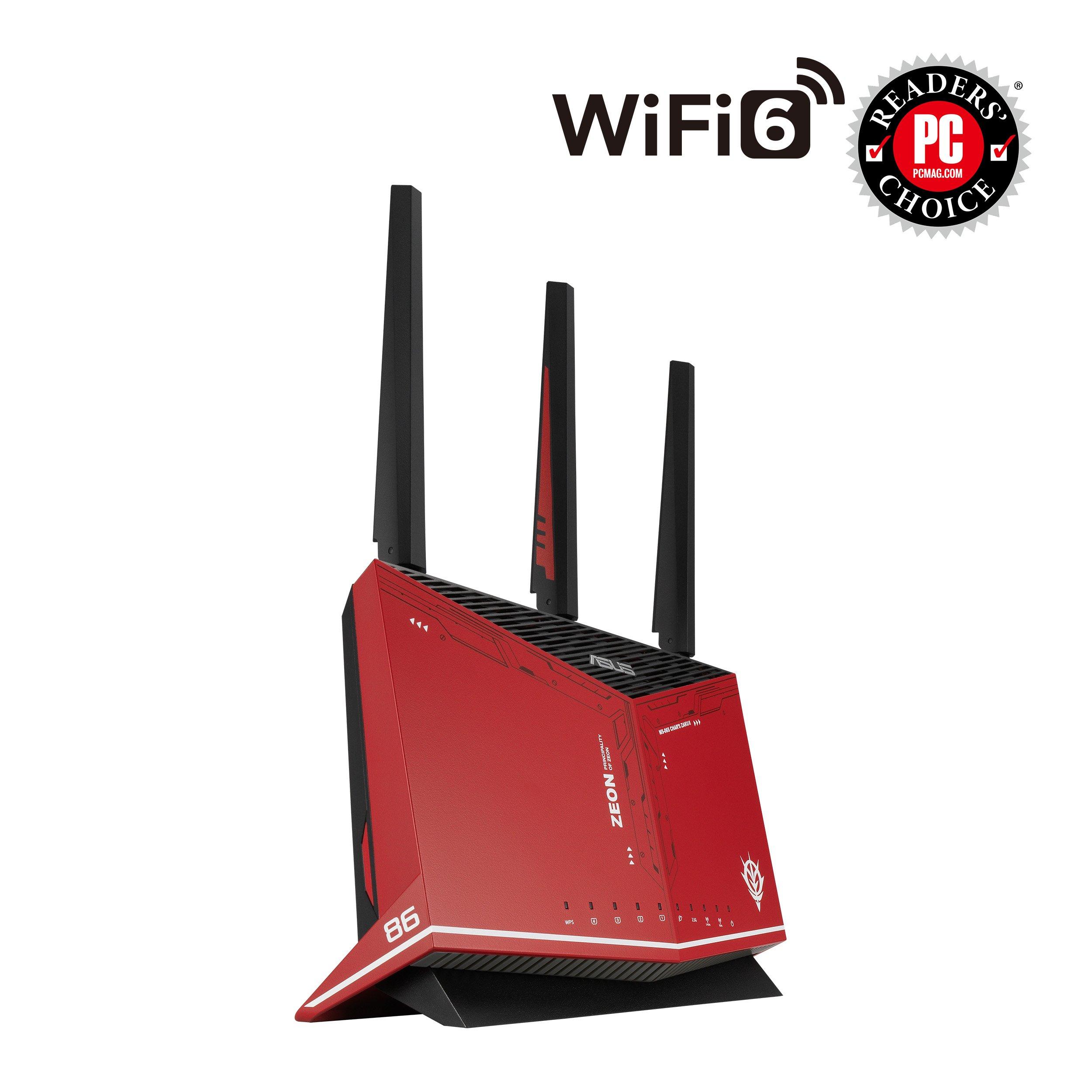 ASUS RT-AX86U ZAKU II Char Aznable Custom Dual-Band WiFi 6 Router