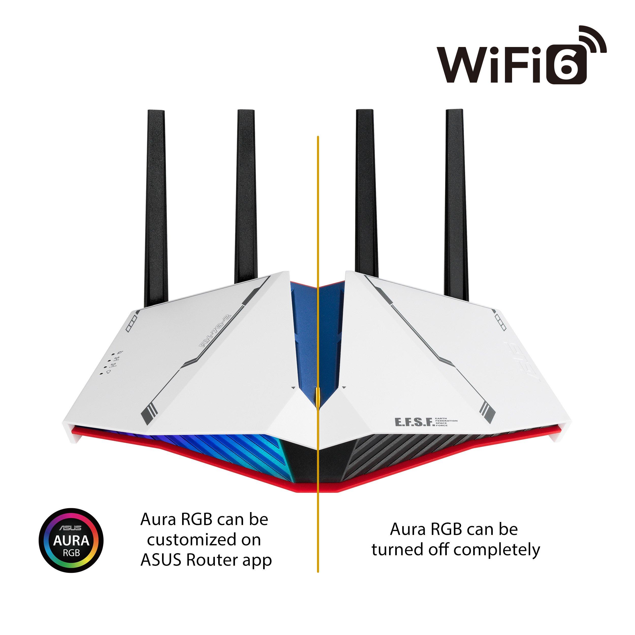 list item 2 of 7 ASUS RT-AX82U GUNDAM EDITION AX5400 Dual Band WiFi 6 Gaming Router