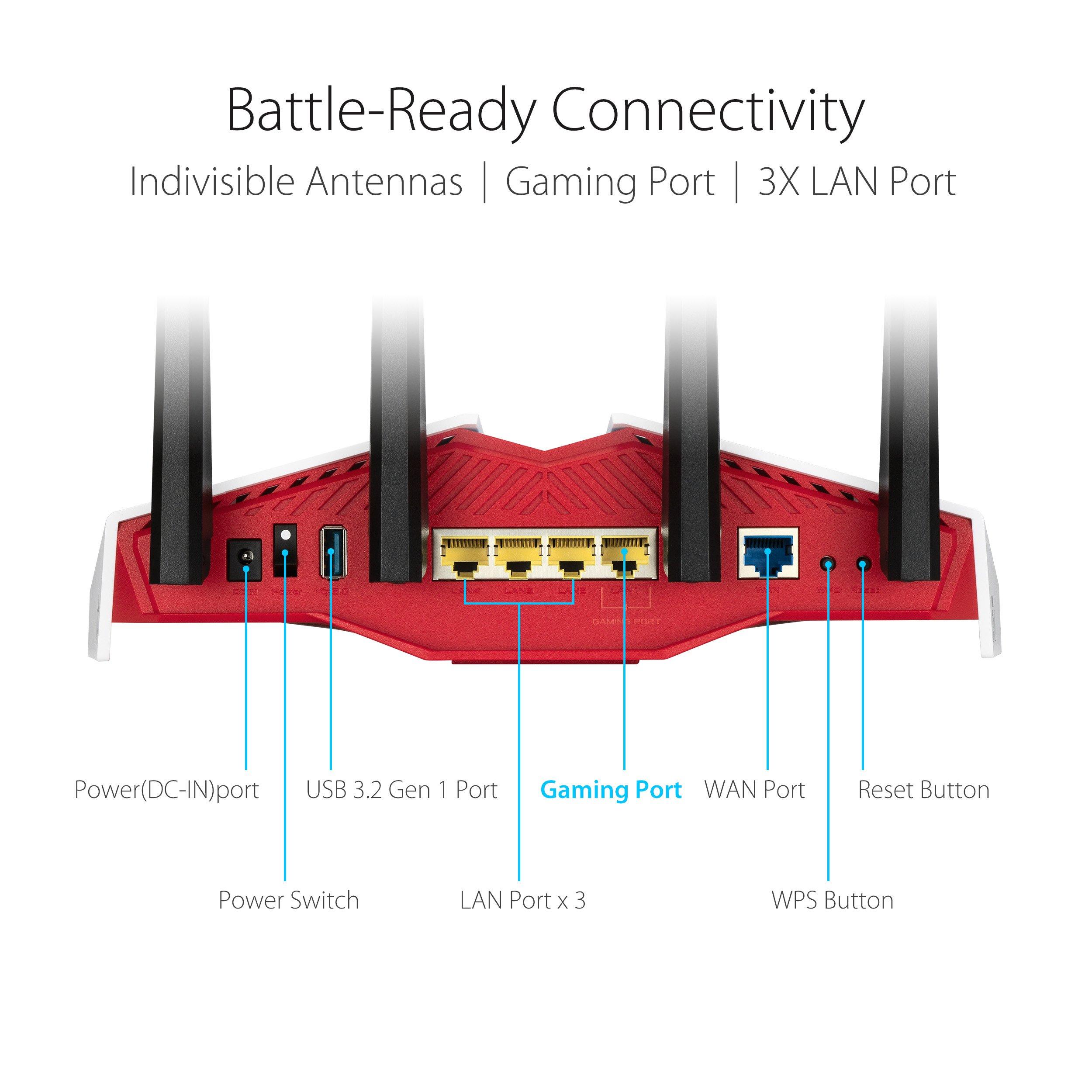 list item 3 of 7 ASUS RT-AX82U GUNDAM EDITION AX5400 Dual Band WiFi 6 Gaming Router