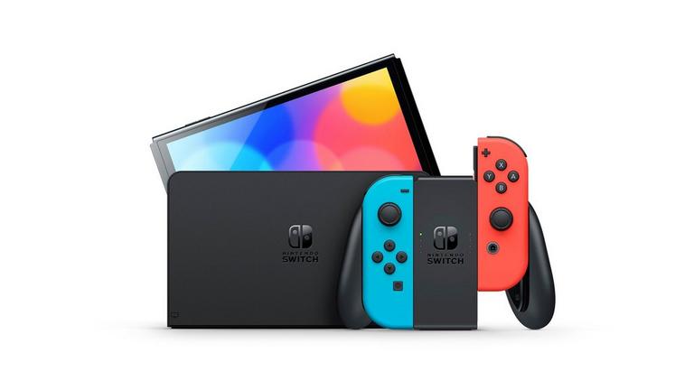 Nintendo Switch OLED Console Blue and Red Joy-Con