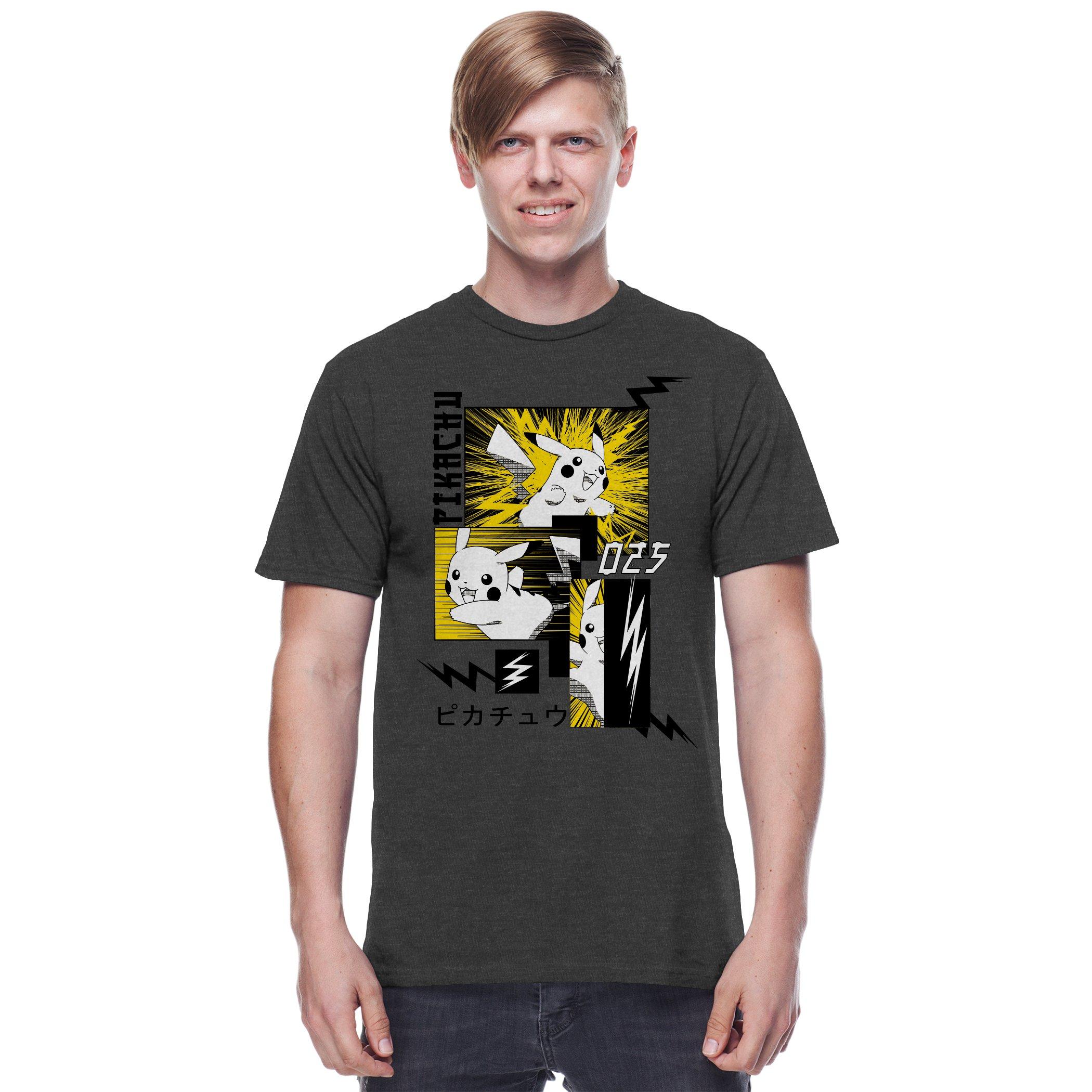 Pokemon Pikachu Action Mens T-Shirt