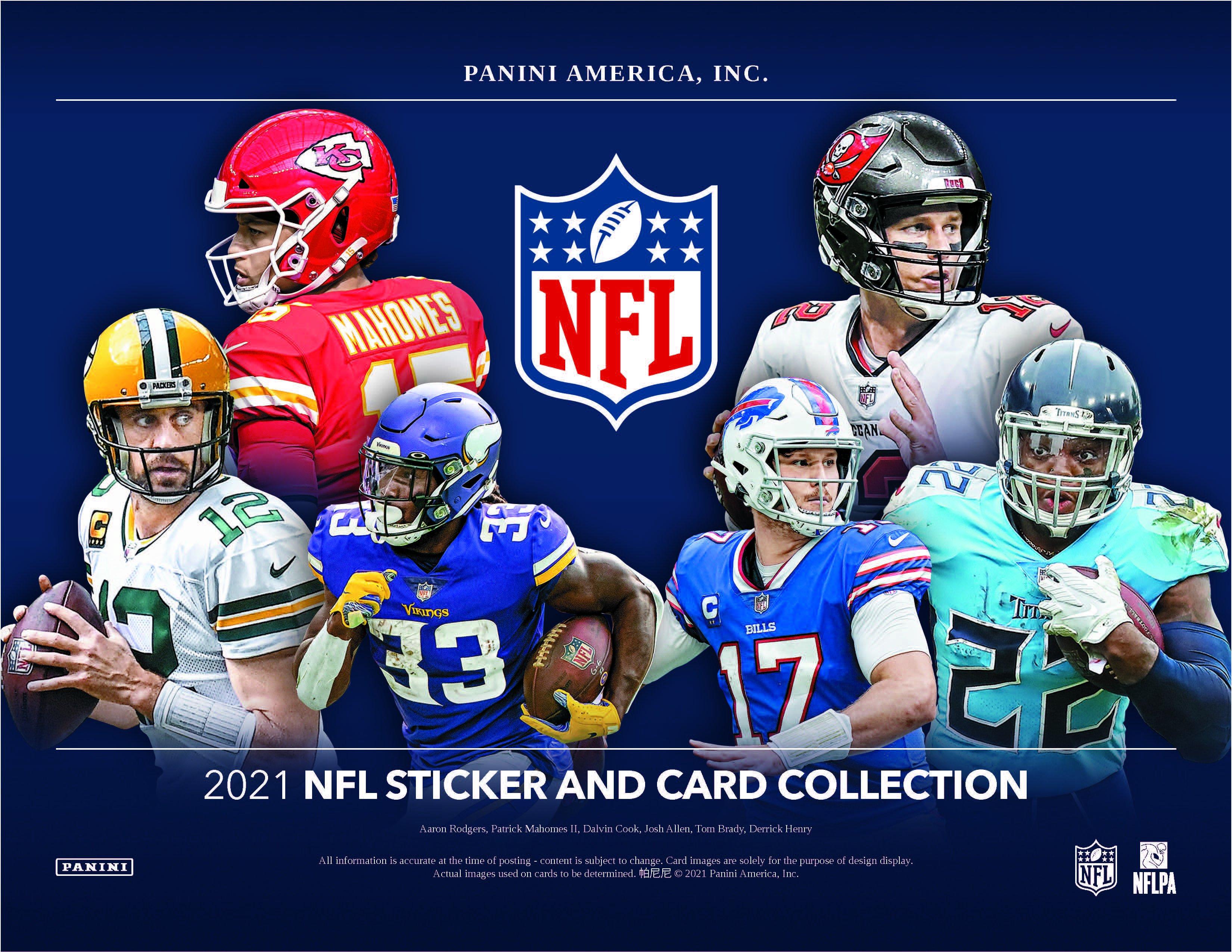 2021 NFL Album with 3x Packs Sticker and Card Collection Panini