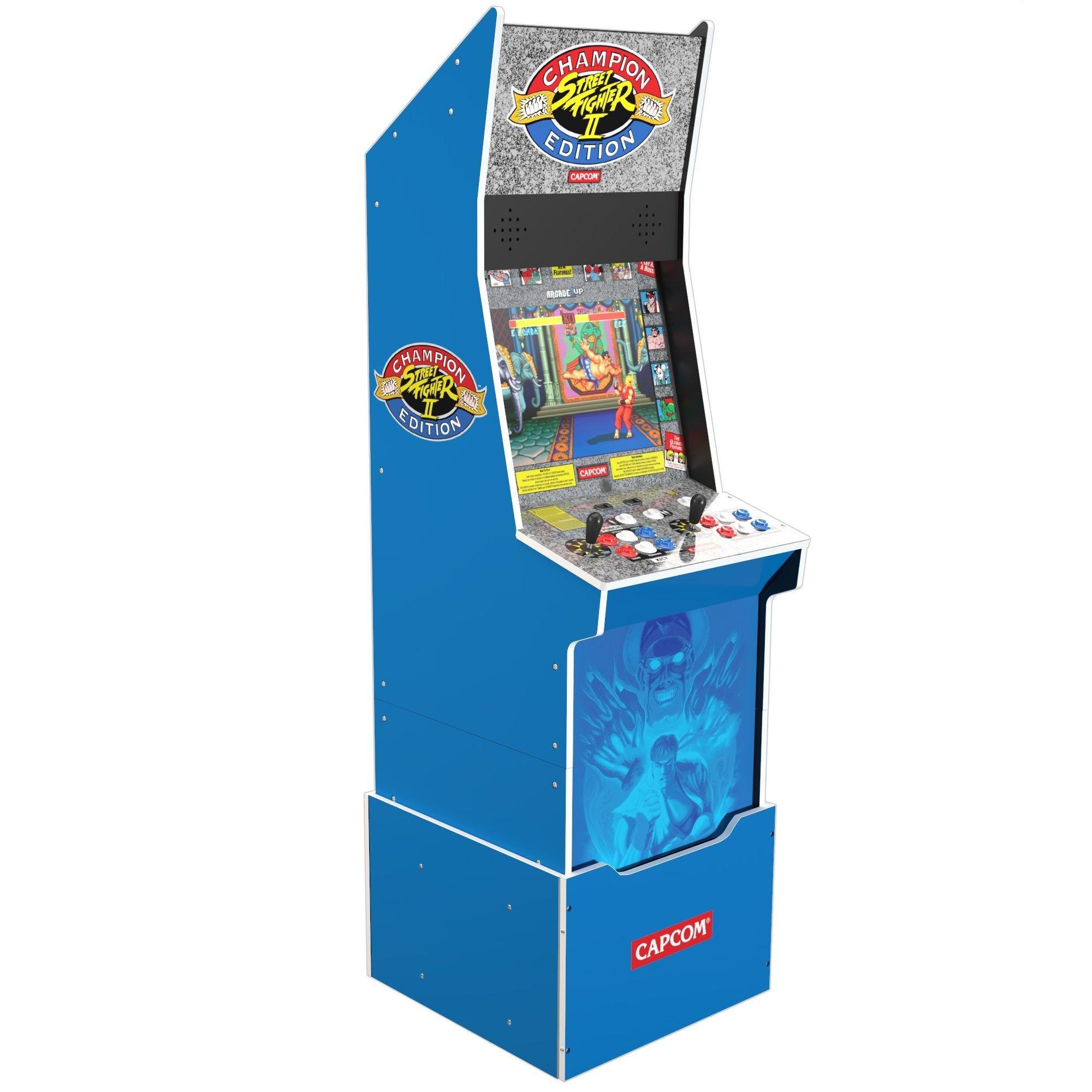 list item 3 of 8 Street Fighter II Champion Edition Big Blue Arcade Cabinet with Riser