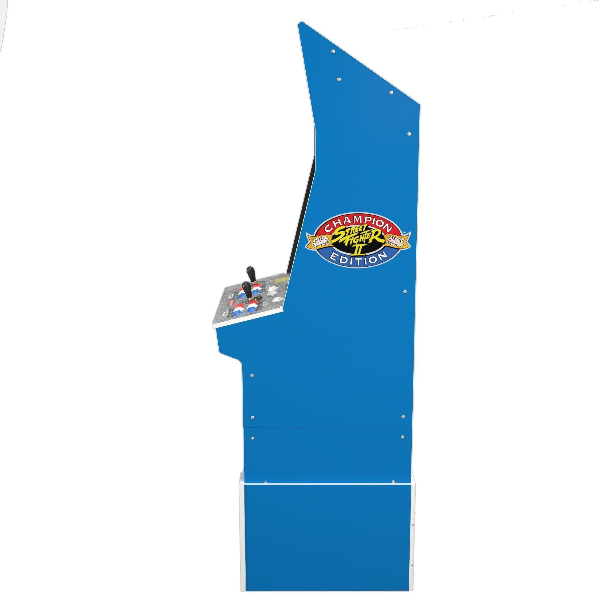 list item 4 of 8 Street Fighter II Champion Edition Big Blue Arcade Cabinet with Riser