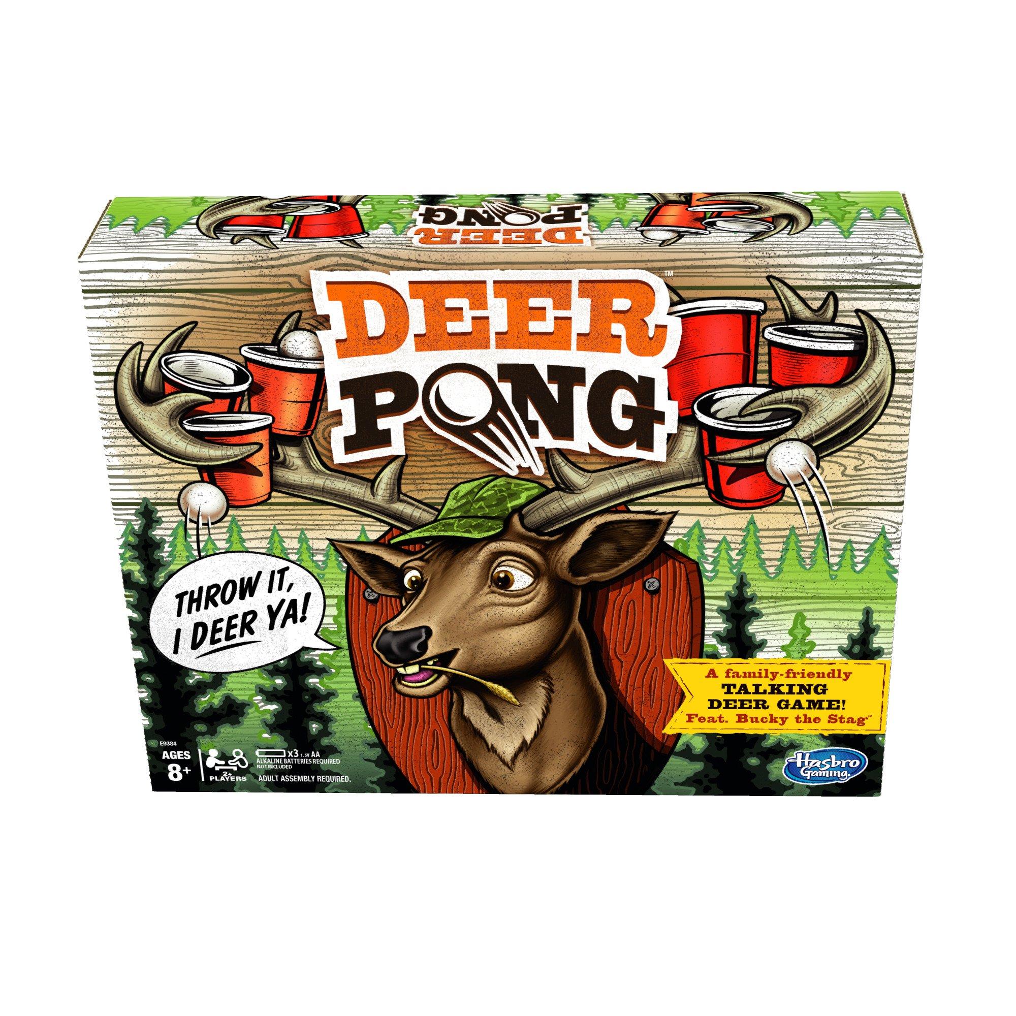 Deer Pong Talking Deer Family Game Ages 8 and Up 