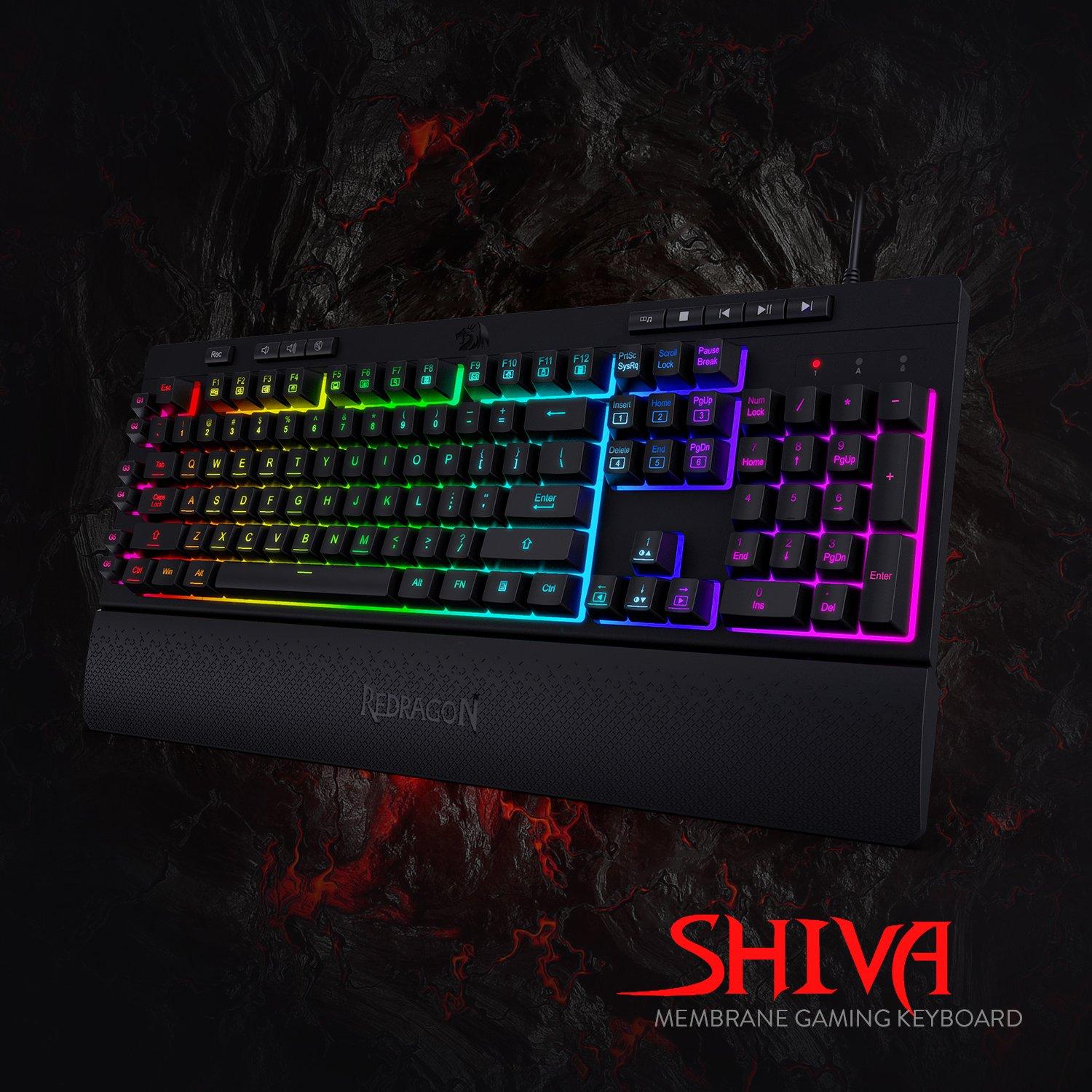 Redragon K512 Shiva RGB Backlight Membrane Gaming Keyboard