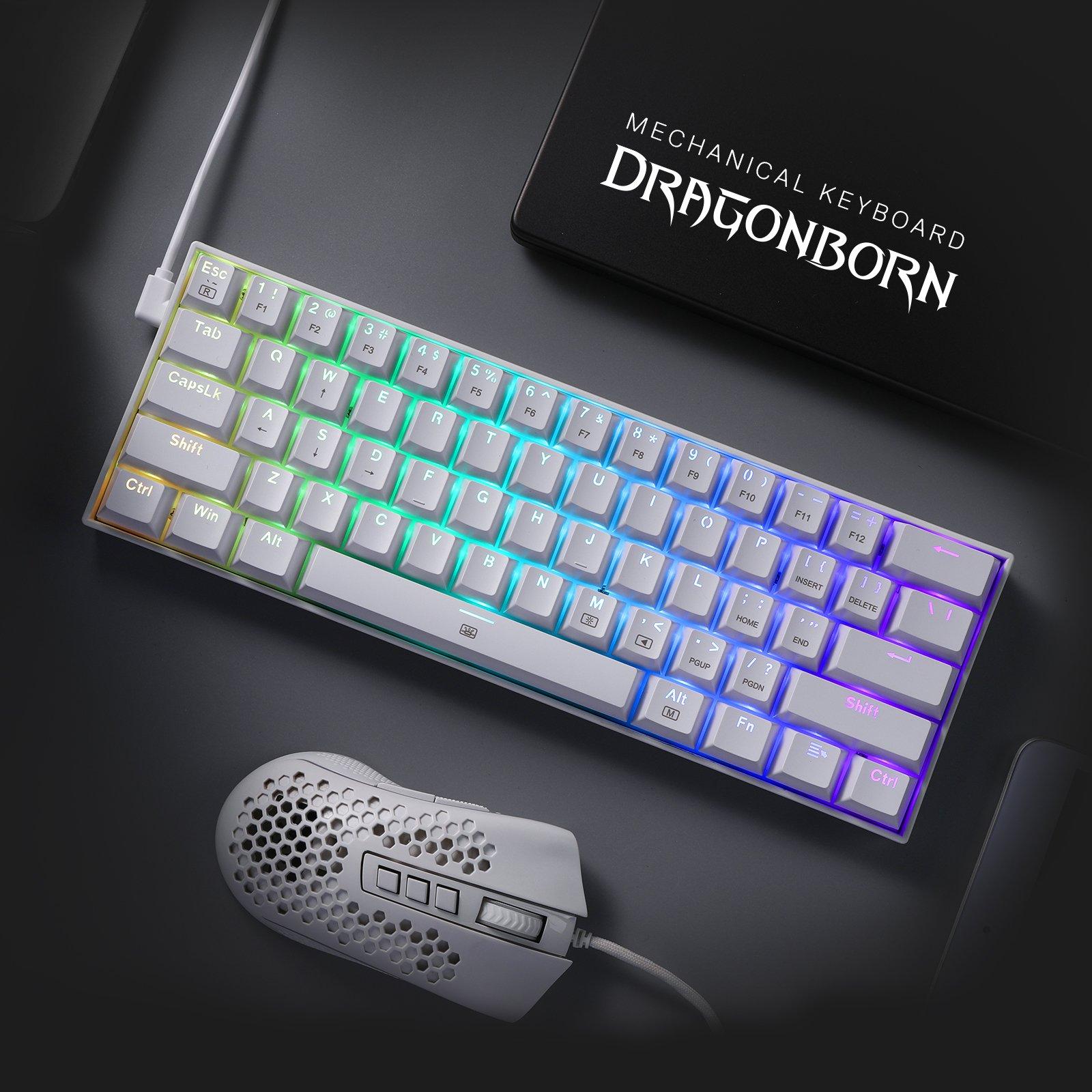 Redragon K630 60 RGB Blue Switch Wired Gaming Keyboard