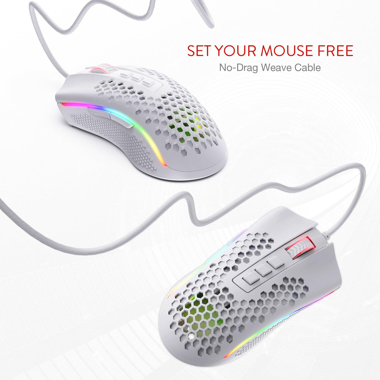 Redragon M808 Storm Lightweight Honeycomb Shell RGB Gaming Mouse