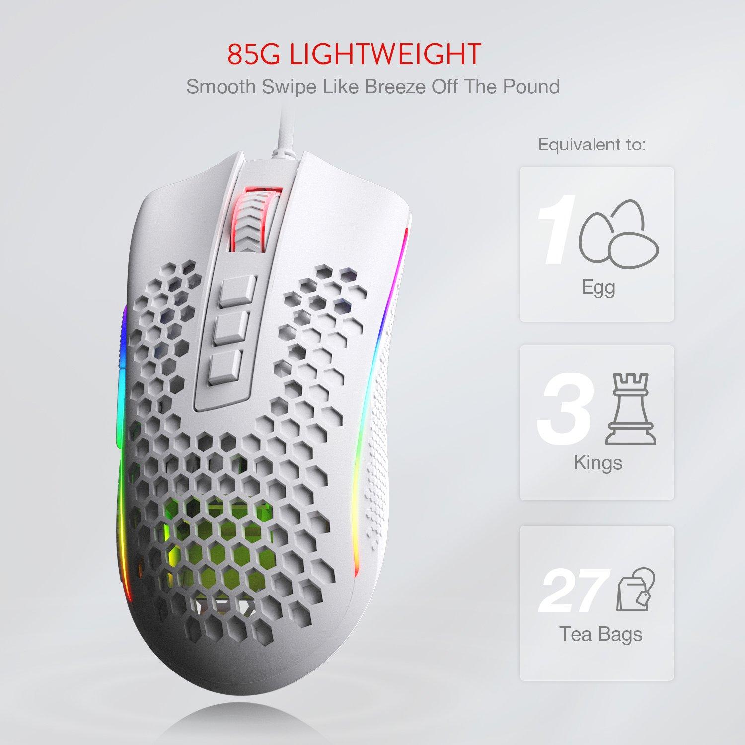 Redragon M808 Storm Lightweight Shell RGB Gaming Mouse