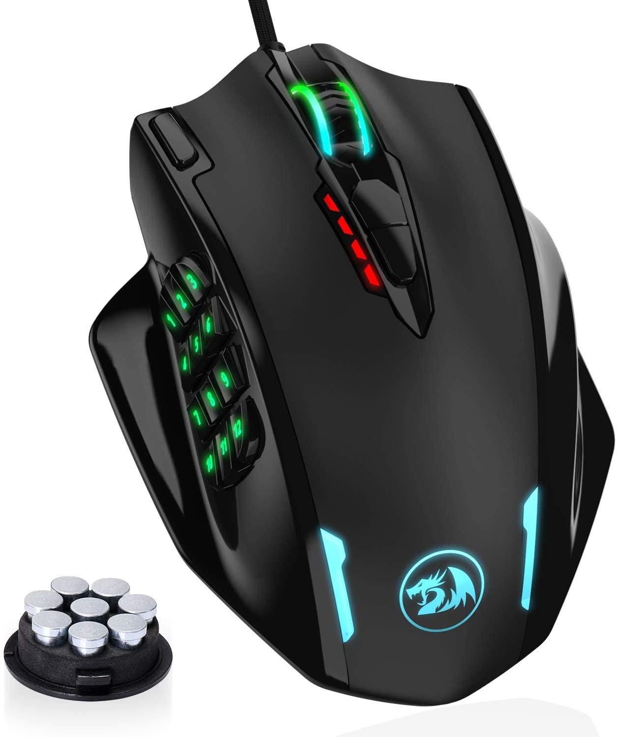 Redragon M908 Impact RGB LED MMO Progammable Optical Wired Gaming Mouse