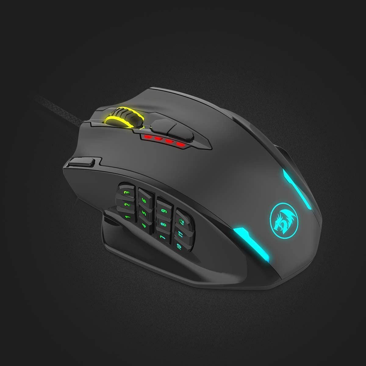 Redragon M908 Impact RGB LED MMO Progammable Optical Wired Gaming Mouse