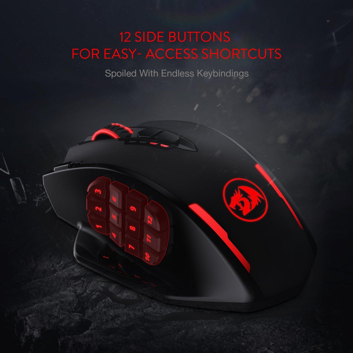 Redragon M913 Impact Elite Adjustable DPI Wired/Wireless Programmable ...
