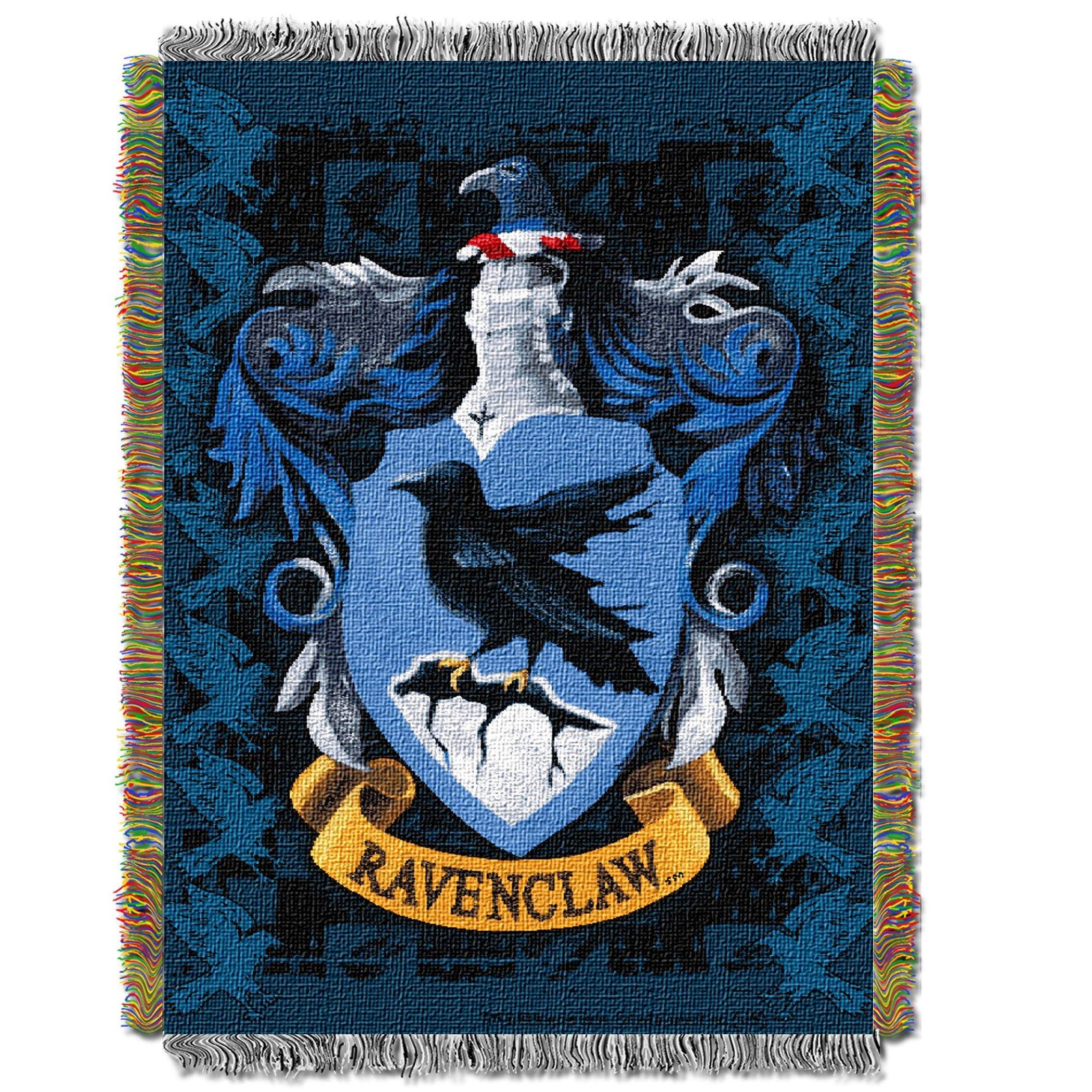 Harry Potter Ravenclaw Crest Woven Tapestry Throw Blanket