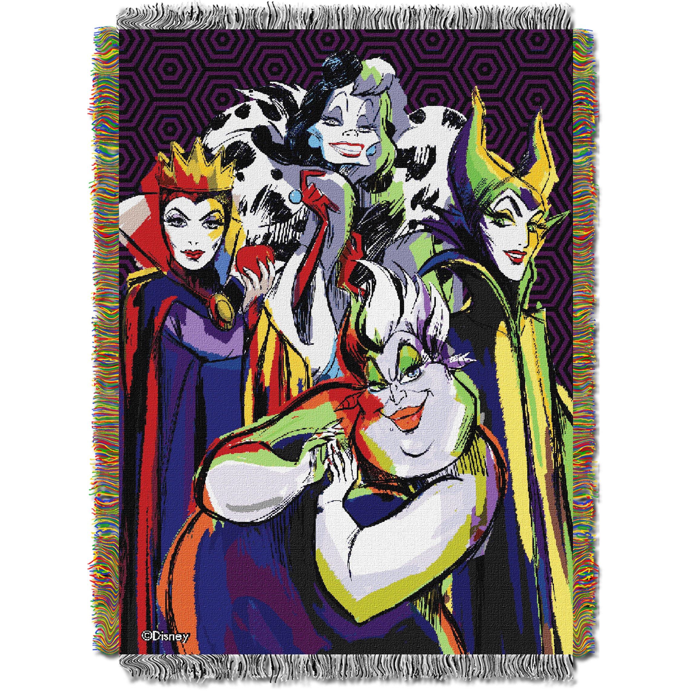 Disney Classic Villains Woven Tapestry Throw Blanket
