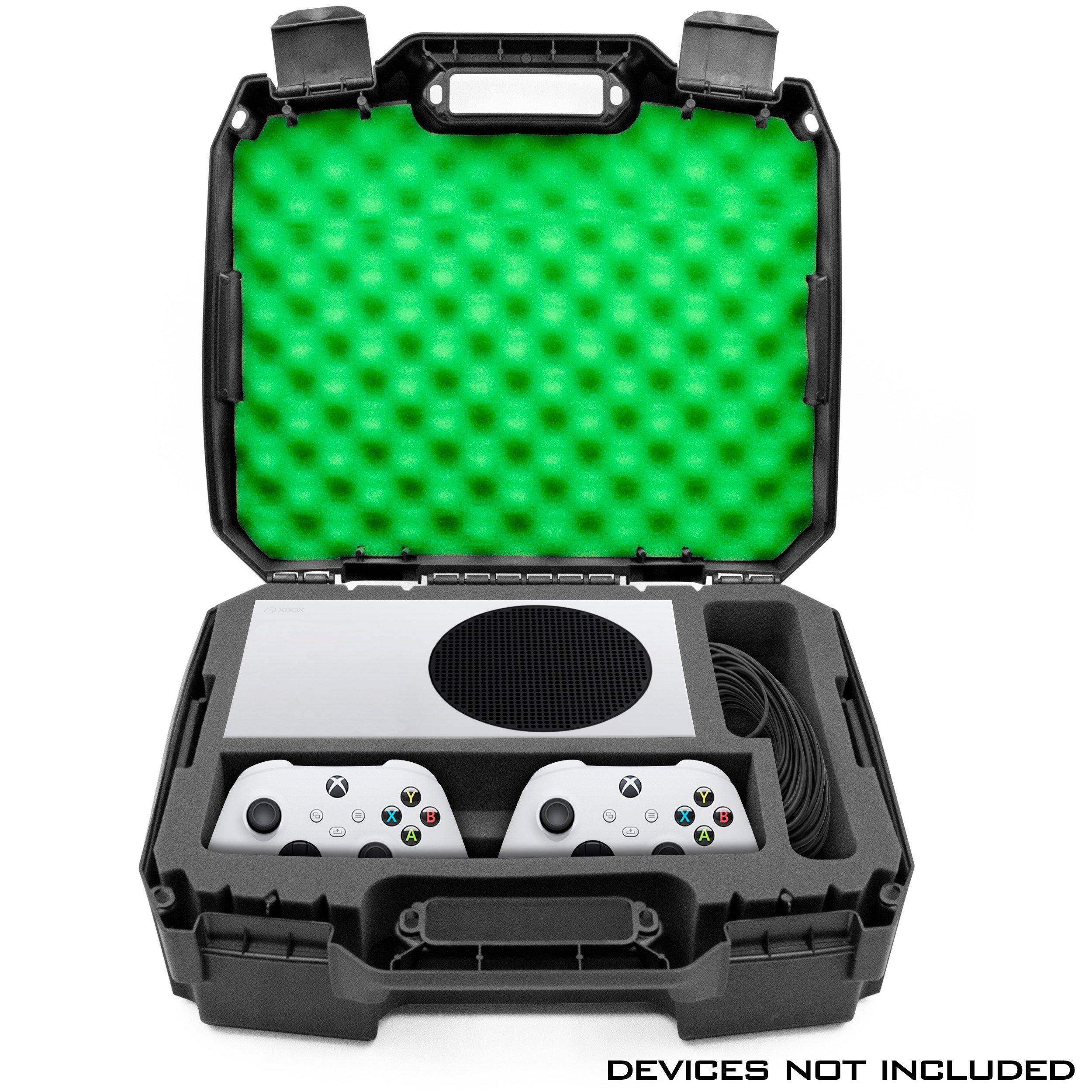 CASEMATIX Hard Shell Travel Case for Controllers, Games and Accessories for Xbox Series S