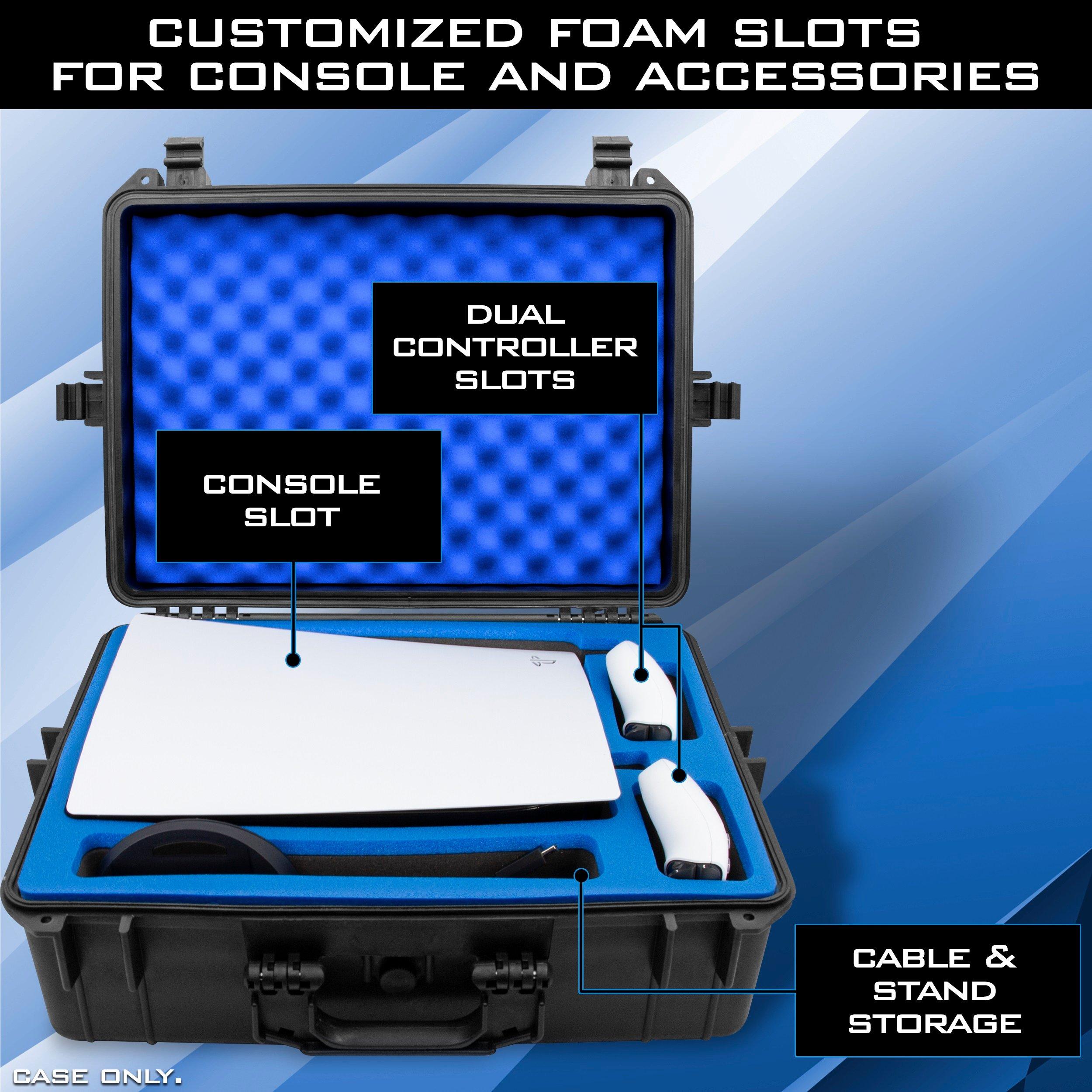 list item 7 of 10 CASEMATIX Hard Shell Travel Case Custom Foam Fits Disc and Digital for PlayStation 5
