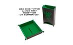 CASEMATIX Portable Dice Tower and Tray Set with Non-Scratch Felt Interior Folding 8 Auto Roller