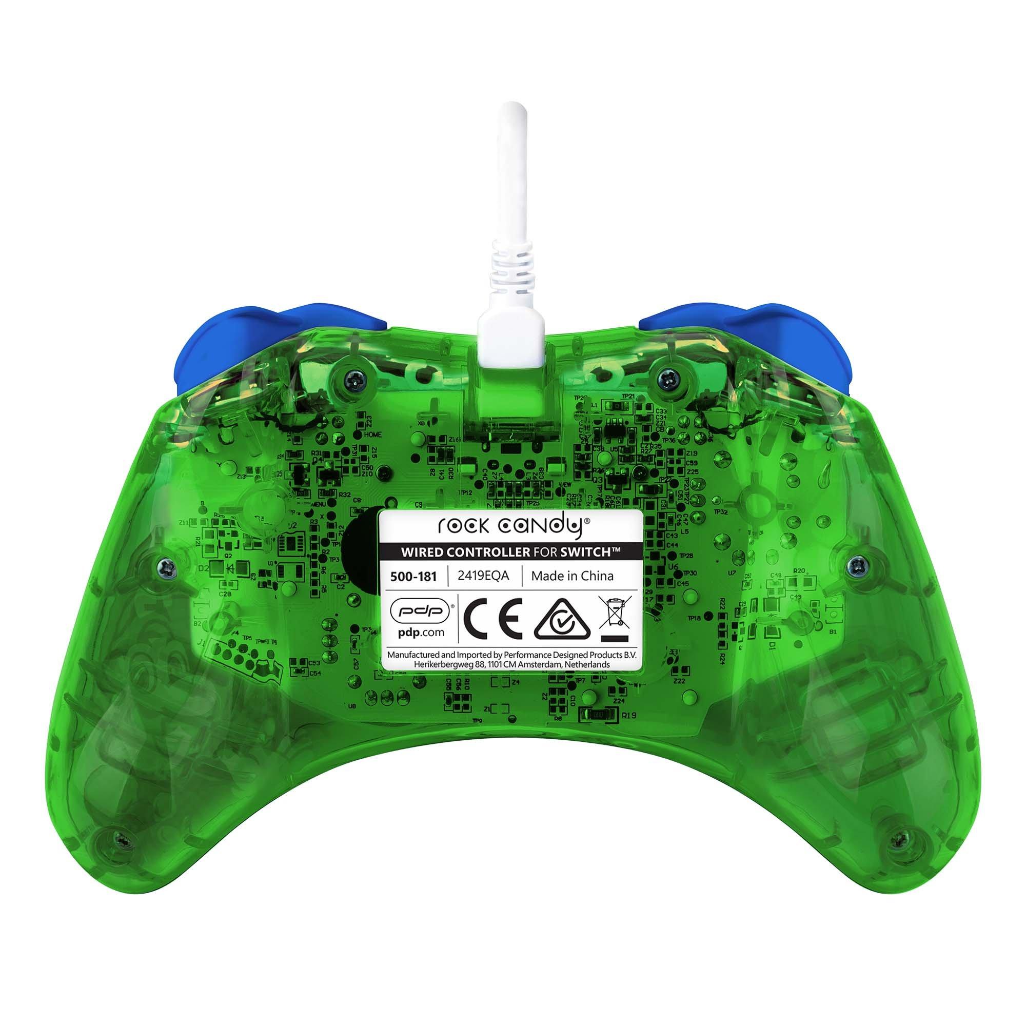 PDP Rock Candy Wired Controller for Nintendo Switch Luigi Lime